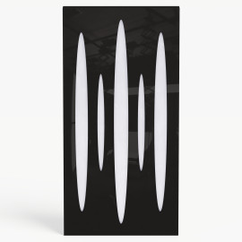 Narrow Acoustic Panel "Pulsar-F Fabric" Black Gloss
