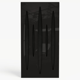 Narrow Acoustic Panel "Pulsar-F Fabric" Black Gloss