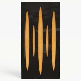 Narrow Acoustic Panel "Pulsar-F Fabric" Black Gloss