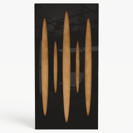 Narrow Acoustic Panel "Pulsar-F Fabric" Black Gloss