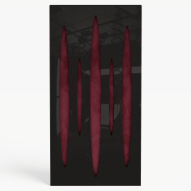 Narrow Acoustic Panel "Pulsar-F Fabric" Black Gloss
