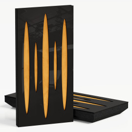 Narrow Acoustic Panel "Pulsar-F Fabric" Black Gloss