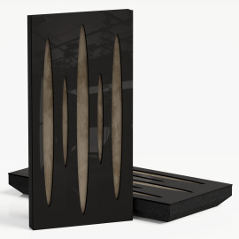 Narrow Acoustic Panel "Pulsar-F Fabric" Black Gloss