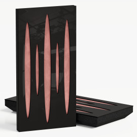 Narrow Acoustic Panel "Pulsar-F Fabric" Black Gloss