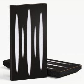 Narrow Acoustic Panel "Pulsar-F Fabric" Black