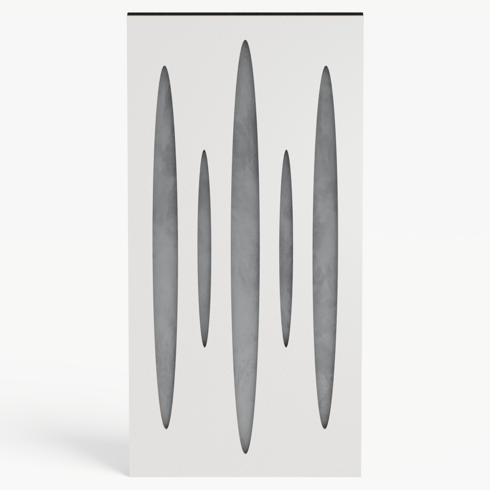 Narrow Acoustic Panel "Pulsar-F Fabric" White