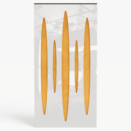 Narrow Acoustic Panel "Pulsar-F Fabric" White Gloss