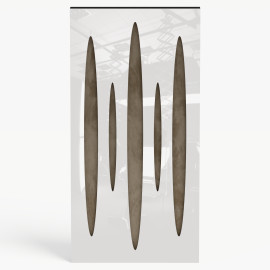 Narrow Acoustic Panel "Pulsar-F Fabric" White Gloss