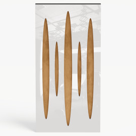 Narrow Acoustic Panel "Pulsar-F Fabric" White Gloss