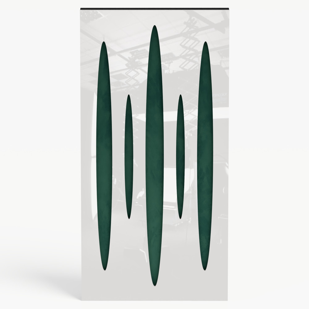 Narrow Acoustic Panel "Pulsar-F Fabric" White Gloss