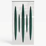 Narrow Acoustic Panel "Pulsar-F Fabric" White Gloss