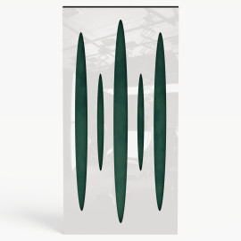 Narrow Acoustic Panel "Pulsar-F Fabric" White Gloss