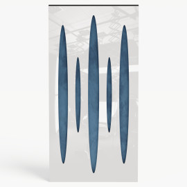 Narrow Acoustic Panel "Pulsar-F Fabric" White Gloss