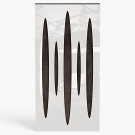 Narrow Acoustic Panel "Pulsar-F Fabric" White Gloss