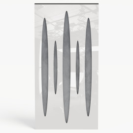 Narrow Acoustic Panel "Pulsar-F Fabric" White Gloss