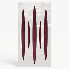 Narrow Acoustic Panel "Pulsar-F Fabric" White Gloss