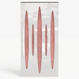 Narrow Acoustic Panel "Pulsar-F Fabric" White Gloss