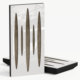 Narrow Acoustic Panel "Pulsar-F Fabric" White Gloss