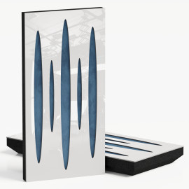 Narrow Acoustic Panel "Pulsar-F Fabric" White Gloss