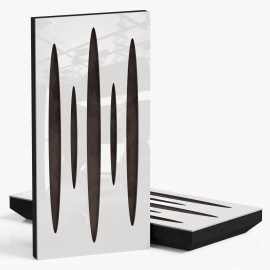 Narrow Acoustic Panel "Pulsar-F Fabric" White Gloss