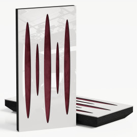 Narrow Acoustic Panel "Pulsar-F Fabric" White Gloss