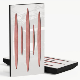 Narrow Acoustic Panel "Pulsar-F Fabric" White Gloss