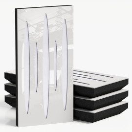 Narrow Acoustic Panel "Pulsar-F Fabric" White Gloss