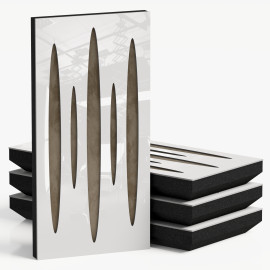 Narrow Acoustic Panel "Pulsar-F Fabric" White Gloss