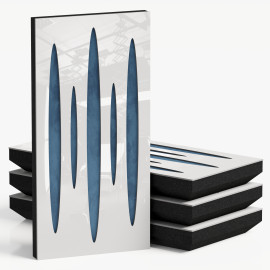 Narrow Acoustic Panel "Pulsar-F Fabric" White Gloss