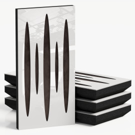 Narrow Acoustic Panel "Pulsar-F Fabric" White Gloss