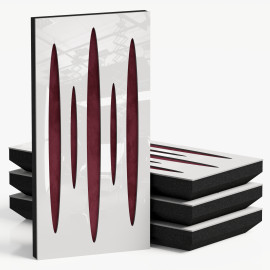 Narrow Acoustic Panel "Pulsar-F Fabric" White Gloss