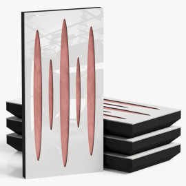 Narrow Acoustic Panel "Pulsar-F Fabric" White Gloss