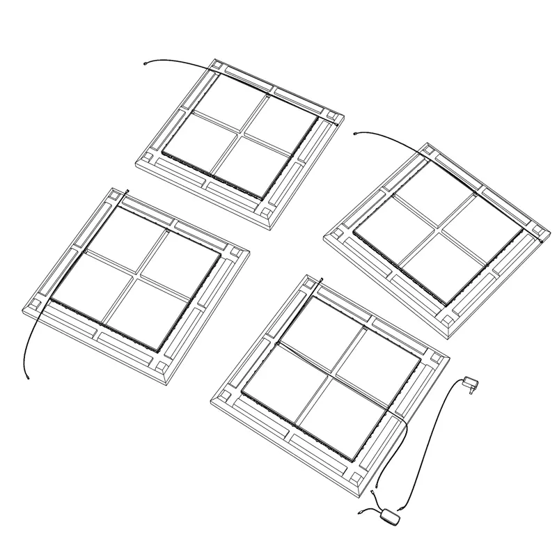 Demonstration of the installation of Acoustic panels with Led backlight LINE..