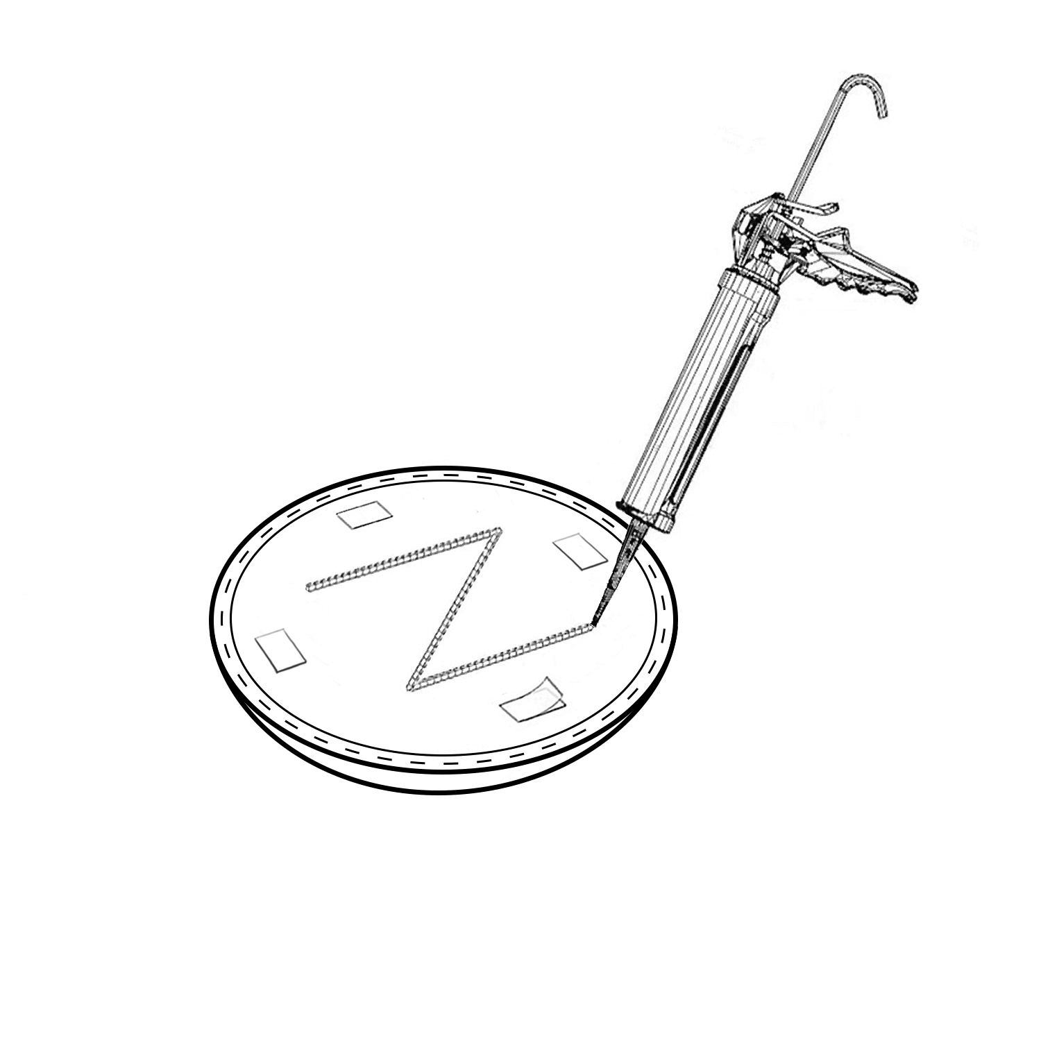 Illustration of the dimensions of Acoustic Safeboard Panels «Round»